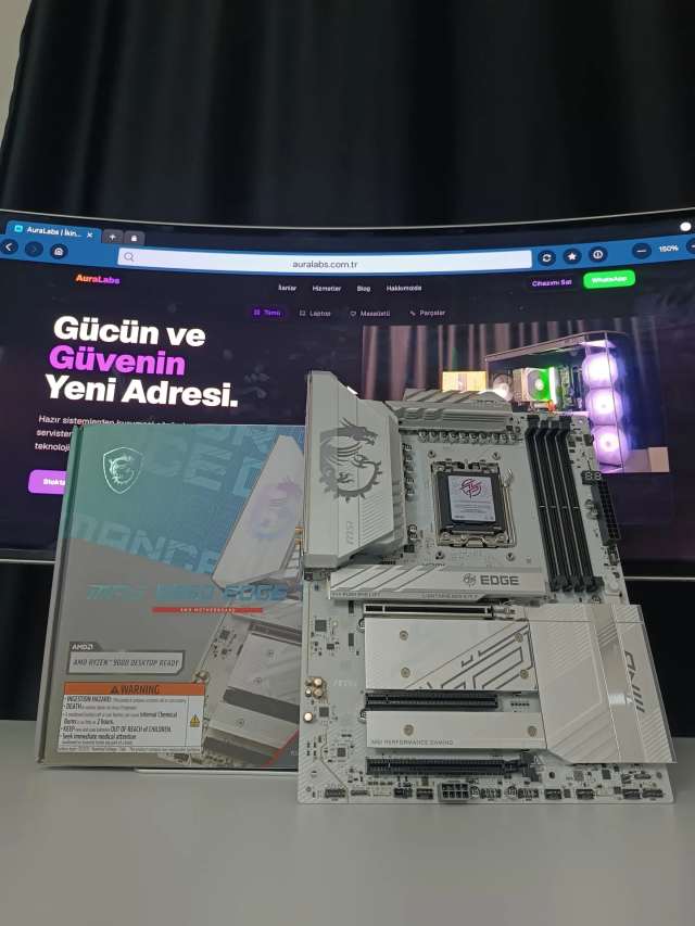 MSI MPG B850 Edge TI Wi-Fi AMD AM5 DDR5 ATX Anakart — görsel 1/2