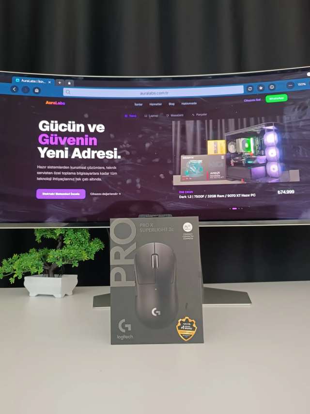 Logitech G PRO X Superlight 2C Siyah Optik Kablosuz Oyuncu Mouse — görsel 1/2