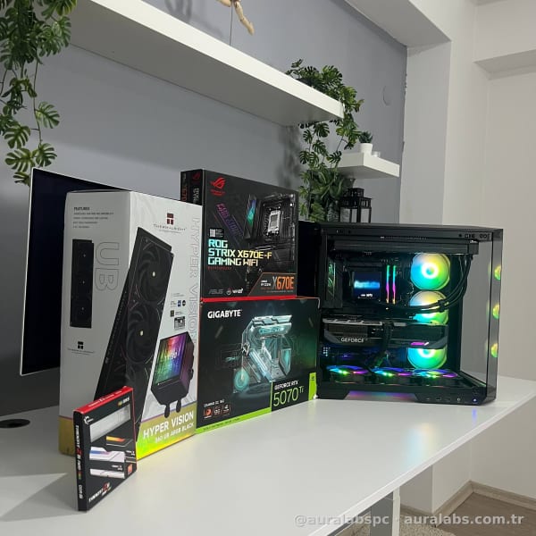 Dark Build | 7800x3d - X670E - 32GB Ram DDR5 Ekran Kartsız PC