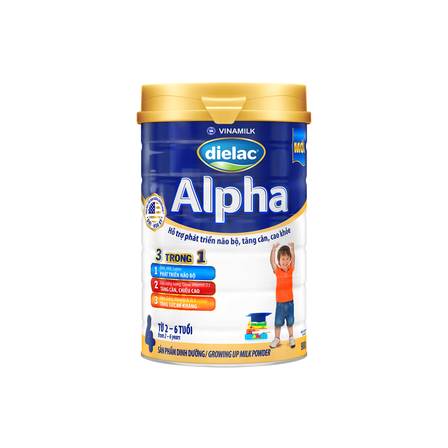 Sữa bột Dielac Alpha Đủ Số 1,2,3,4 - Lon 900g 