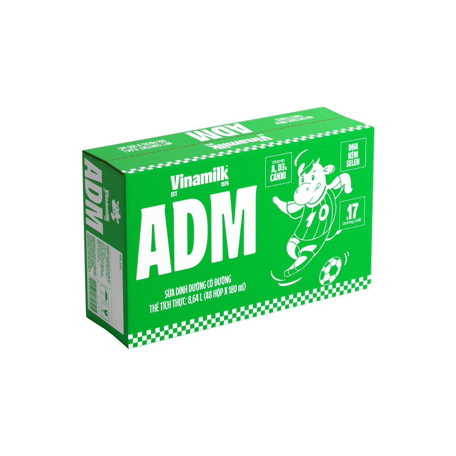 Sữa dinh dưỡng ADM Vinamilk - Thùng 48 hộp - 180ml