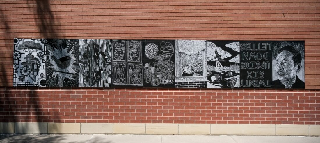 Nine Nebraska Artists Wheat-Paste Murals, The Mill at Telegraph