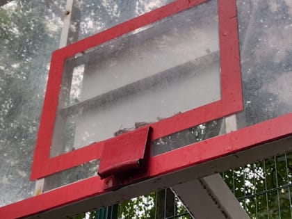 Вандалы сломали баскетбольное кольцо в Волжском парке