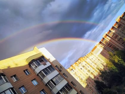 Жители Ярославля наблюдали двойную радугу
