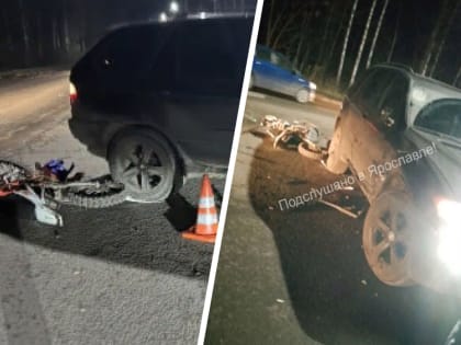 Лужи крови на асфальте: подросток на байке попал под внедорожник в спальном районе Ярославля