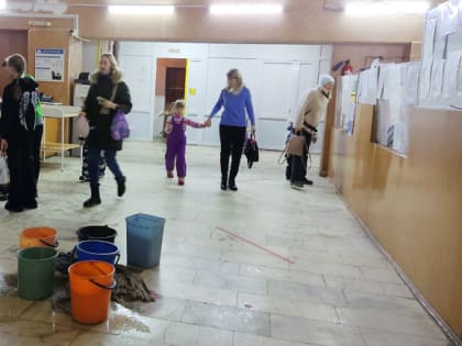 Потоп в детской поликлинике в Рыбинске