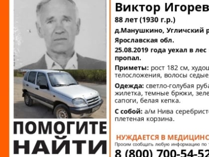 Уехал в лес на серебристой «Ниве»: под Угличем пропал 88-летний грибник