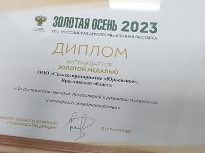 Золотая медаль для «Юрьевского»