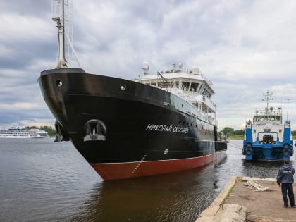 В Рыбинске спущено на воду гидрографическое судно "Николай Скосырев"