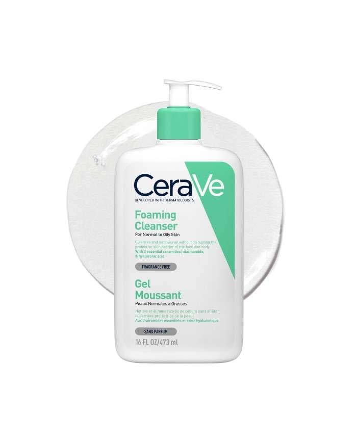 Gel Moussant Peaux Normales à Grasses 473 ml CeraVe