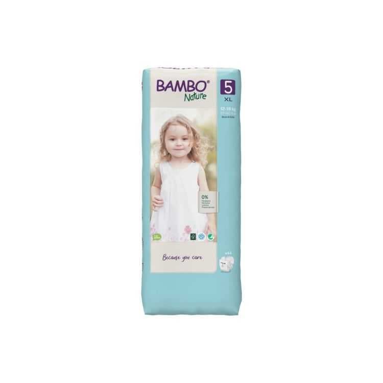 Couches Bébé 5 XL 12 à 18KG 44 Unités Bambo Nature
