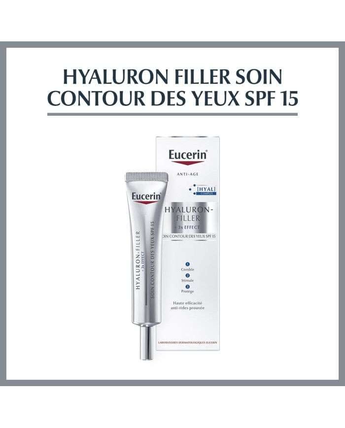 Hyaluron Filler*3 Effect Soin Contour des Yeux SPF15 15 ml Eucerin