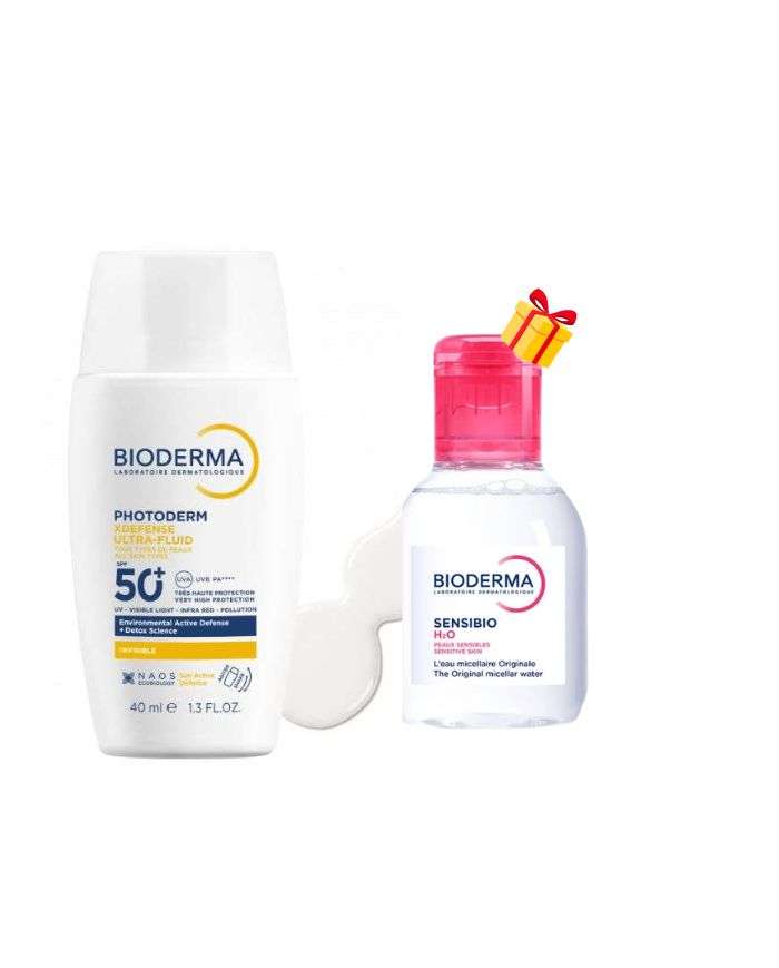 Offre Photoderm Xdefense Ultra Fluid SPF 50+ Invisible 40 ml + Eau Micellaire 100 ml Offerte Bioderma