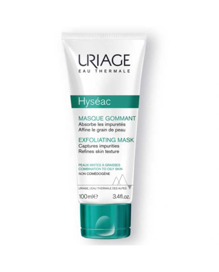 Hyseac Masque Gommant 100 ml Absorbe les Impuretés Lisse le Grain de la Peau Uriage