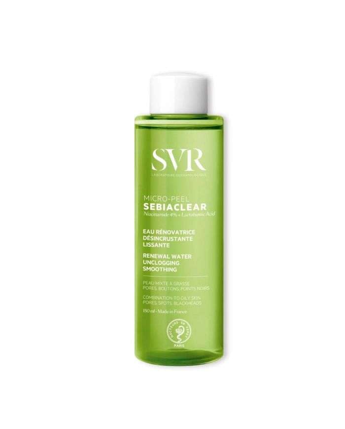 Micro Peel Sebiaclear Peaux Mixtes à Grasses 150 ml Eau Renovatrice Desincrustante SVR