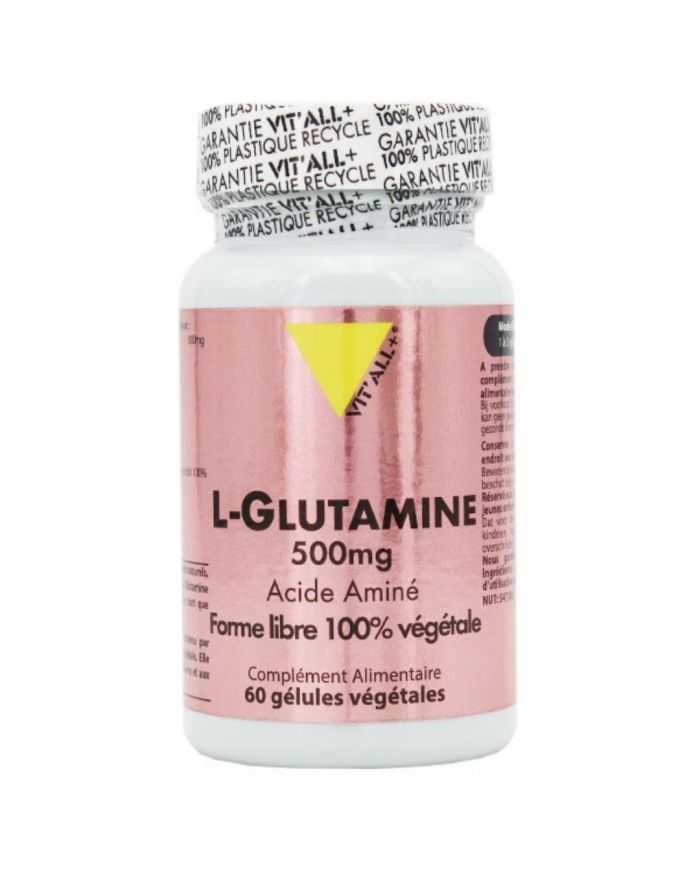 Vitall+ L Glutamine 500 mg 60 Gélules Vit'All+