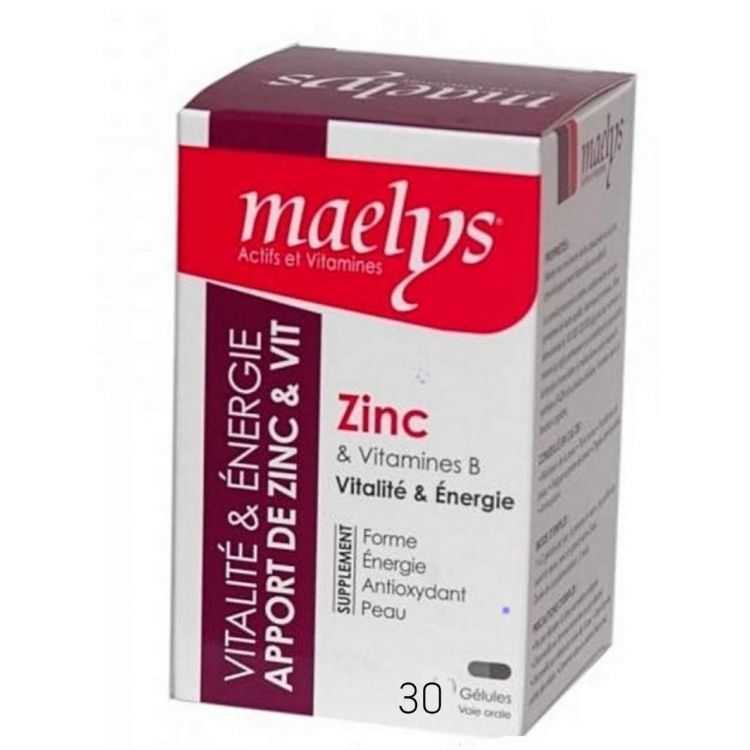 Zinc et Vitamines B Vitalite 30 Gélules Maelys