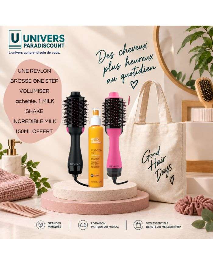 Offre Brosse One Step Volumiser + Milk Shake 150 ml Offert Revlon