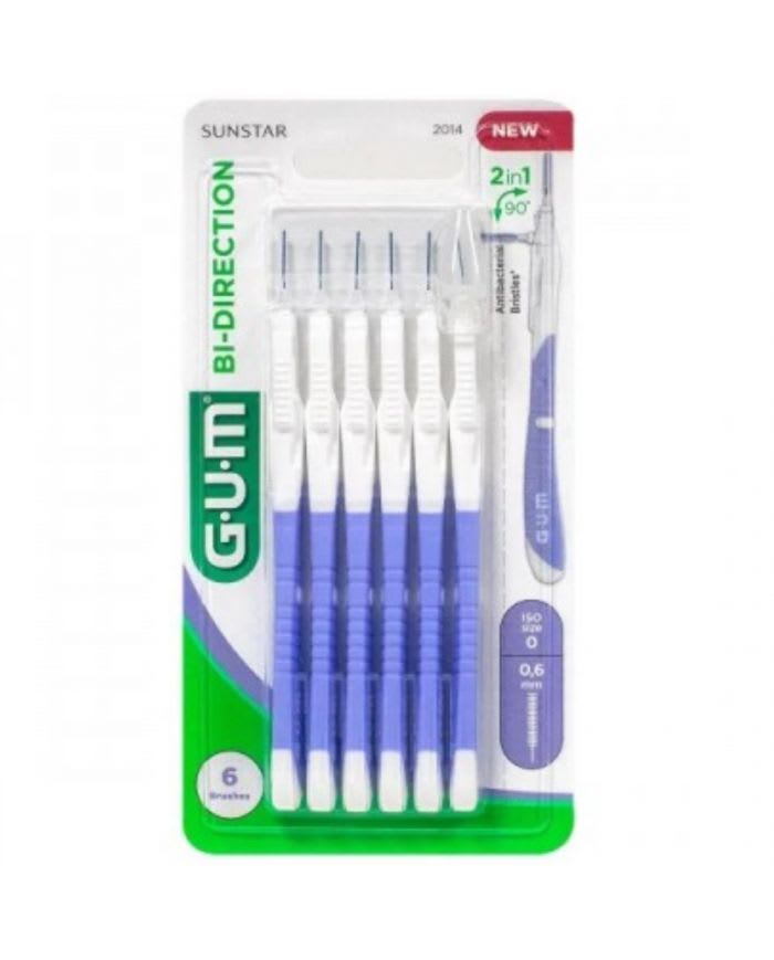 Manche par 6 Unités avec Brossette Mega Micri Fine 0.6 Mm Ref 2014 GUM