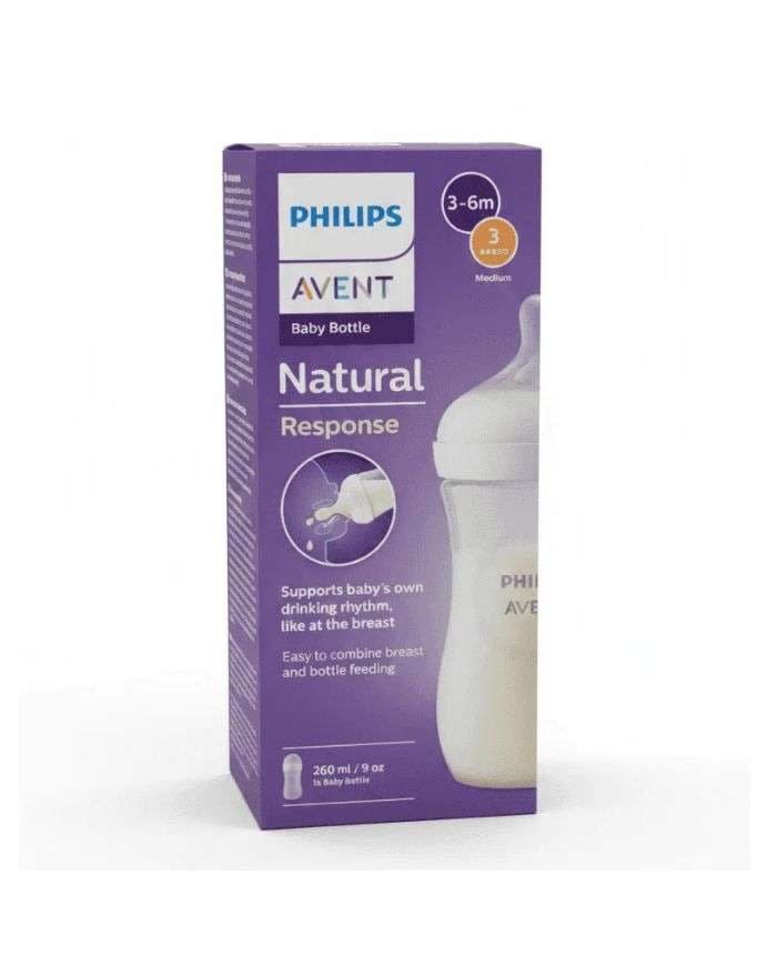 Biberon Natural Response 3MOIS + 260 ml 9 Oz Avent