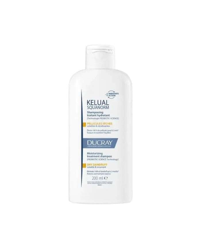 Kelual Squanorm Shampooing Traitant Hydratant Pellicules Sèches 200 ml Ducray