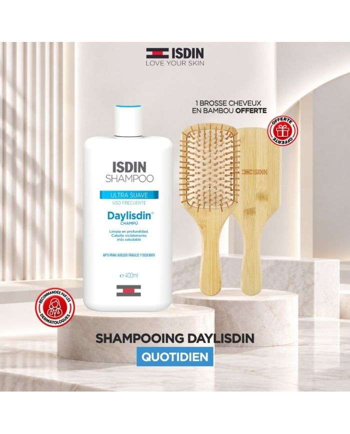 Offre Daylisdin Ultra Doux 400 ml + Brosse en Bambou Offerte ISDIN