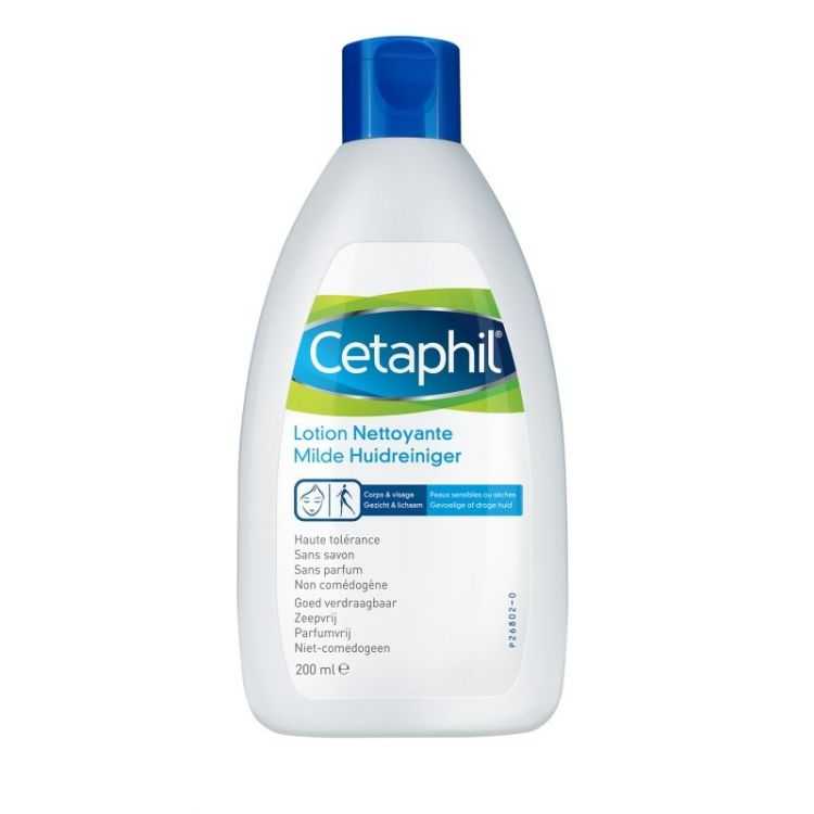 Lotion Nettoyante Visage et Corps Peaux Sèches Ou Sensibles 200 ml Cetaphil