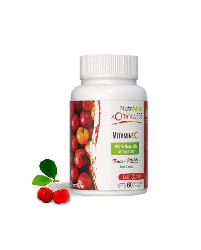 Acerola 500 Vitamine C 60 Comprimés Nutrimax
