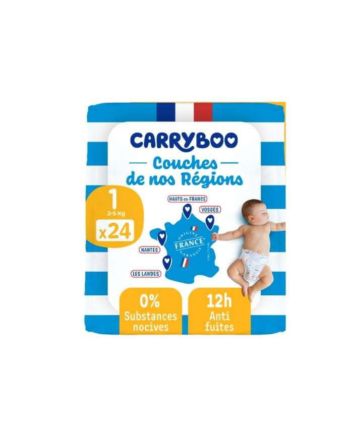 Couches Taille 1 24 Unités 2-5 KG Carryboo