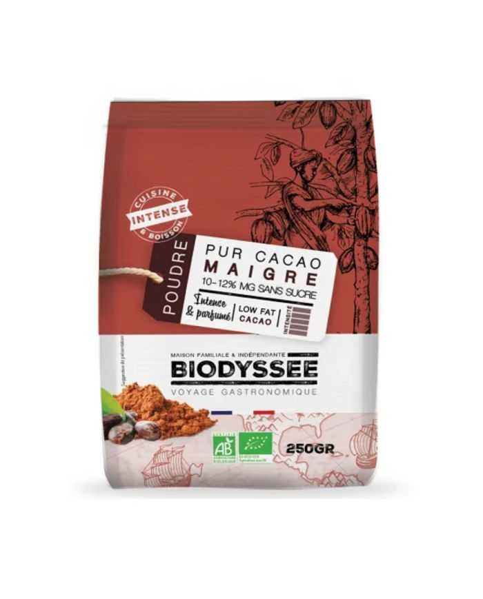 Poudre Pur Cacao Maigre 250 g Biodyssee