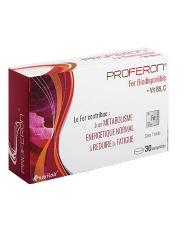 Proferon Fer Biodisponible Acide Folique, Vitamine C 30 Comprimés Nutrimax