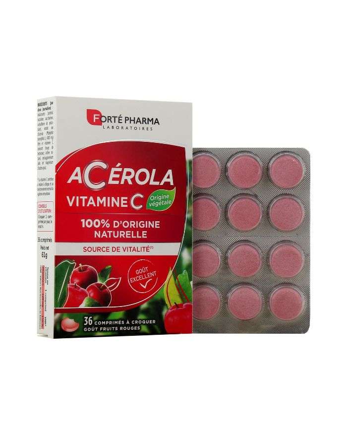 Acerola Vitamine C 36 Comprimés à Croquer Forte Pharma
