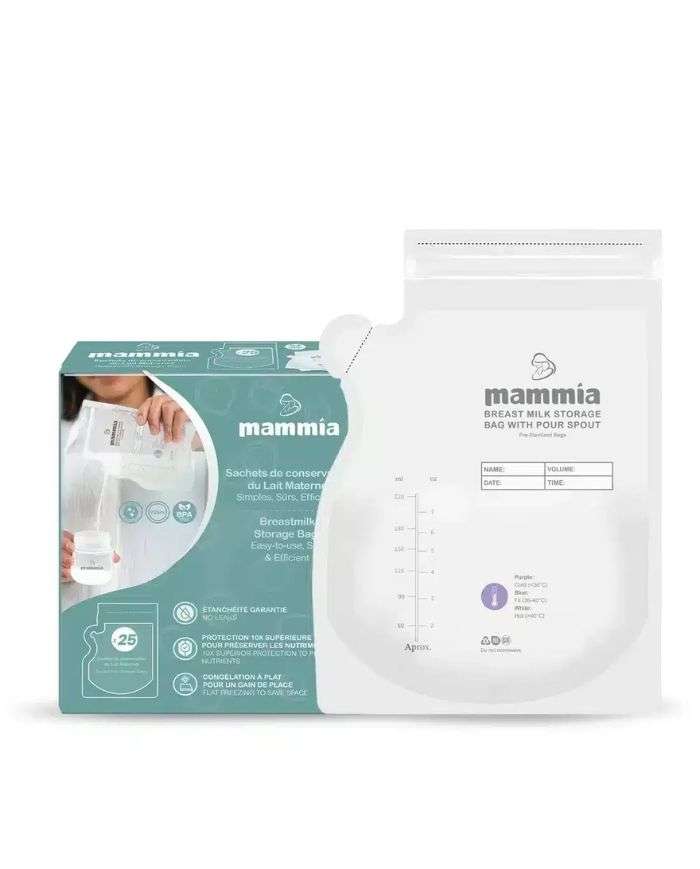 Sachets de Conservation du Lait Maternel 25 Sachets Pre Sterilises 220 ml Mammia