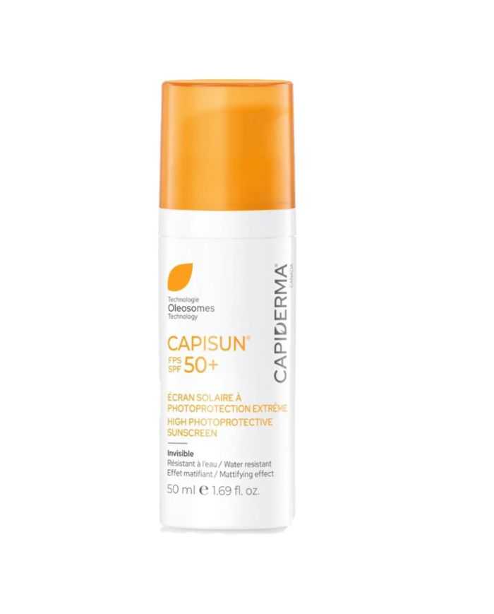 Capisun Ecren Solaire à Photoprotection Extreme Invisible SPF 50+ 50 ml Capiderma