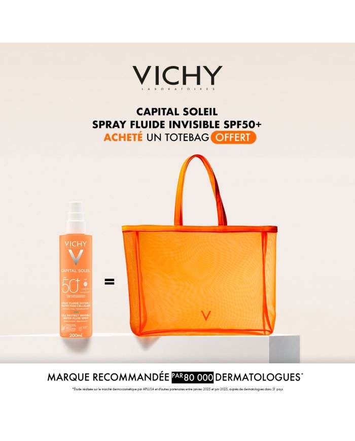Offre Capital Soleil Spray Fluide Invisible SPF 50+ 200 ml + Sac Offert Vichy