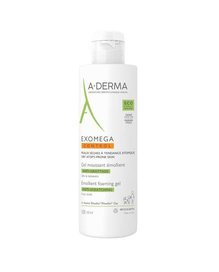 Aderma Exomega Control Gel Moussant Emollient Anti Grattage 500 ml A-Derma