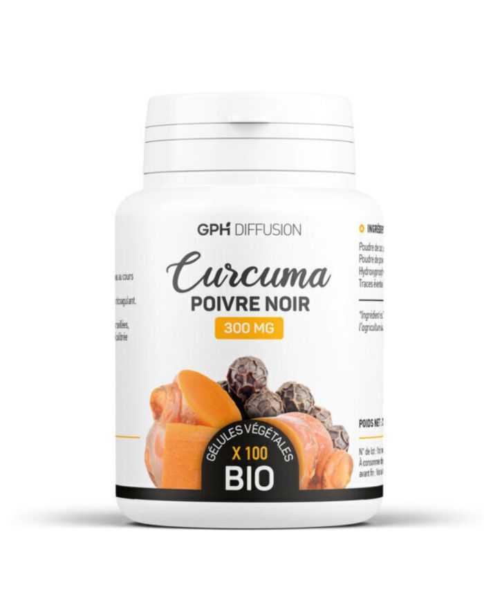 Curcuma Poivre Noir 100 Gélules 300 mg Gph Diffusion