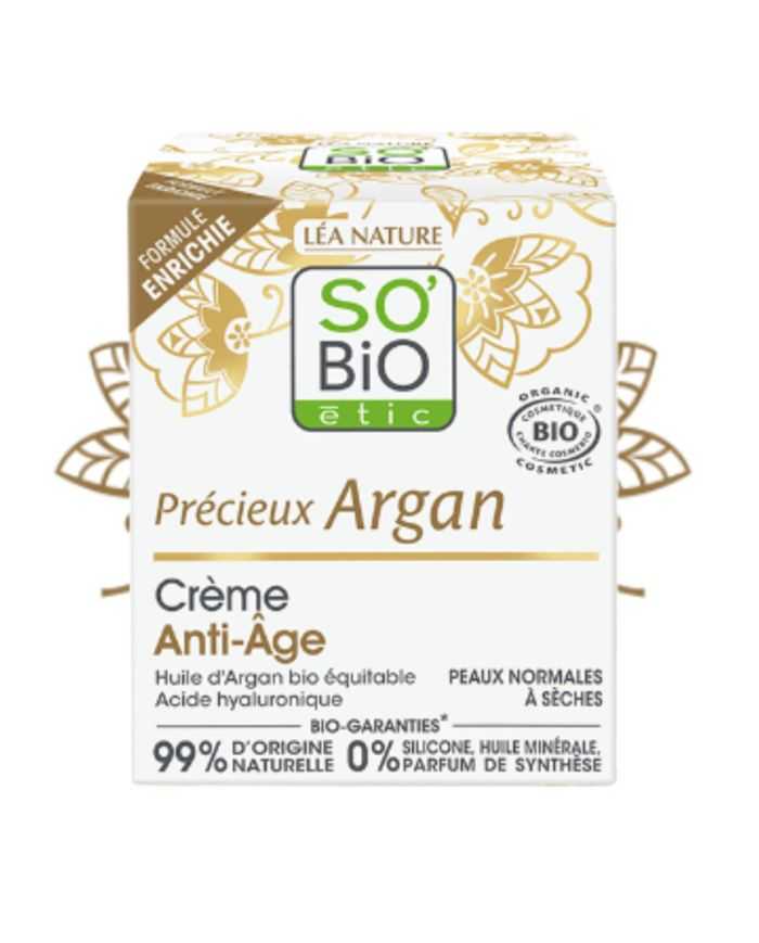 Precieux Argan Crème Anti Age Peaux Normales à Sèches So Bio