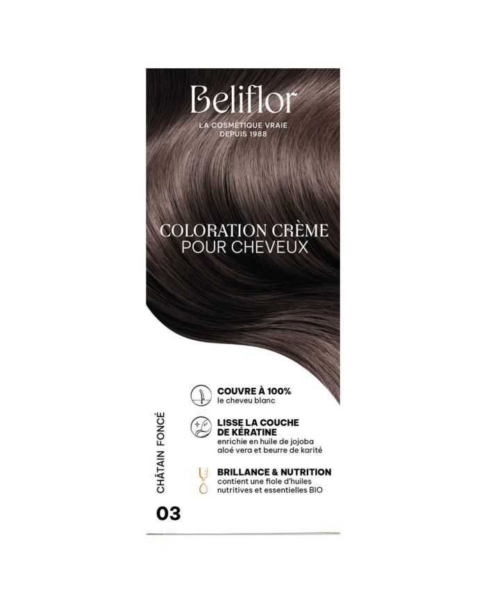 Coloration Cheveux 03 Chatain Fonce 135 ml Beliflor
