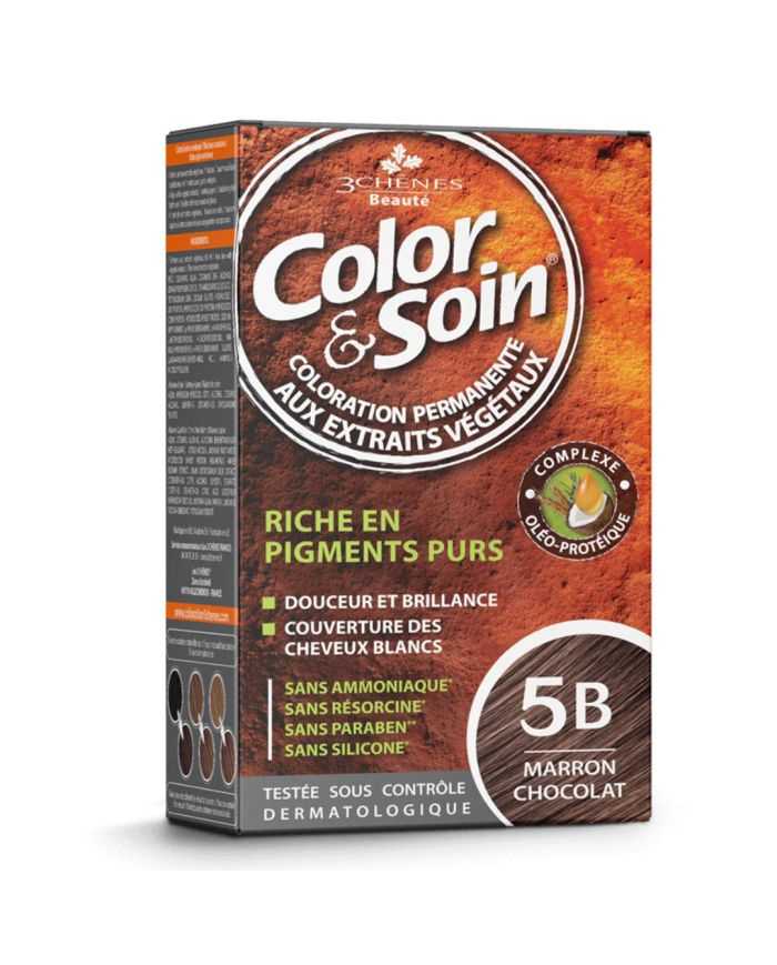 Et Soin Coloration Permanente 5B Marron Chocolat 135 ml 3 Chenes Color