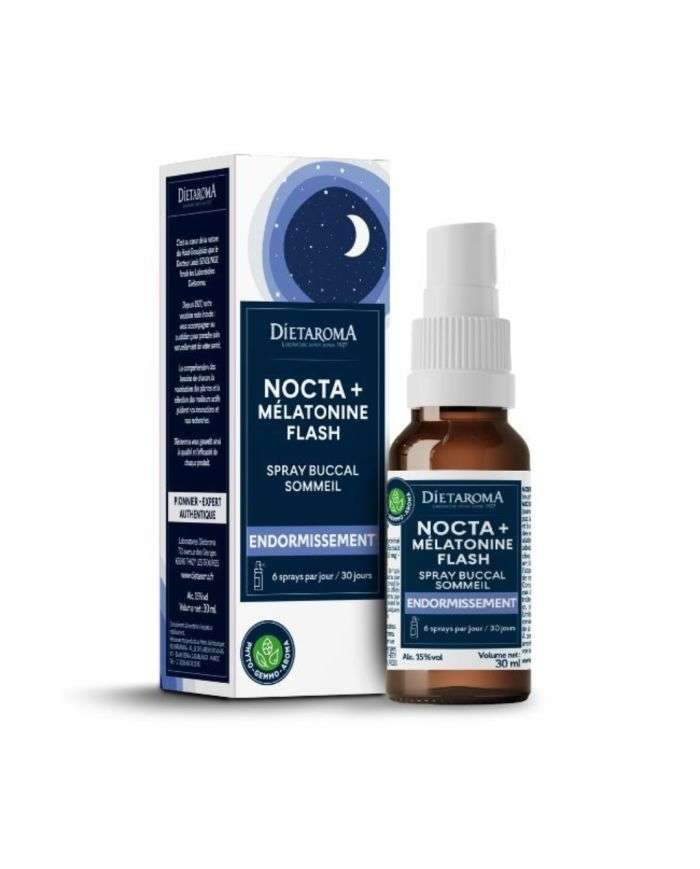 Nocta+melatonine Flash Spray Buccal Sommeil 30 ml Dietaroma