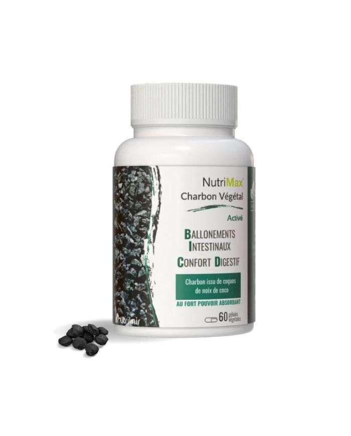 Charbon Végétal Active 60 Gélules Nutrimax