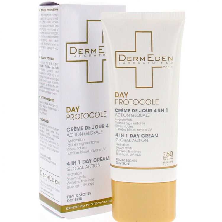Day Protocole Crème de Jour Anti Age 4 en 1 Peaux Sèches Dermeden