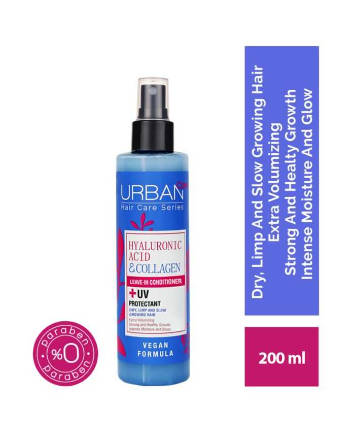 Leave in Extra Volume sans Rincage + UV Protection Acide Hyaluronique+ Collagene 200 ml Urban Care