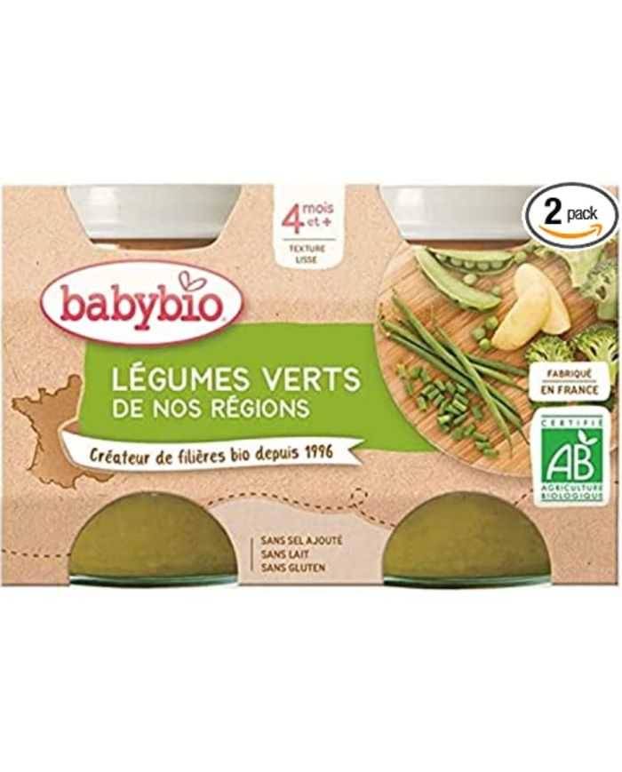 Legumes Verts de Nos Regions 4 Mois + 2 Pots 130 g Babybio