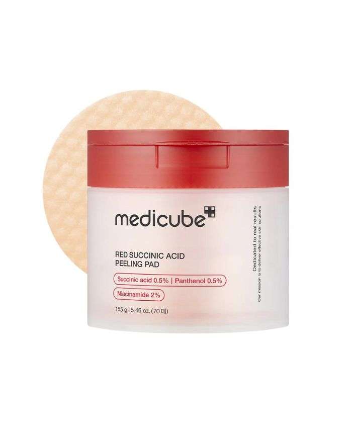 Red Succinic Acid Peeling Pad 155g-70 Pads Medicube