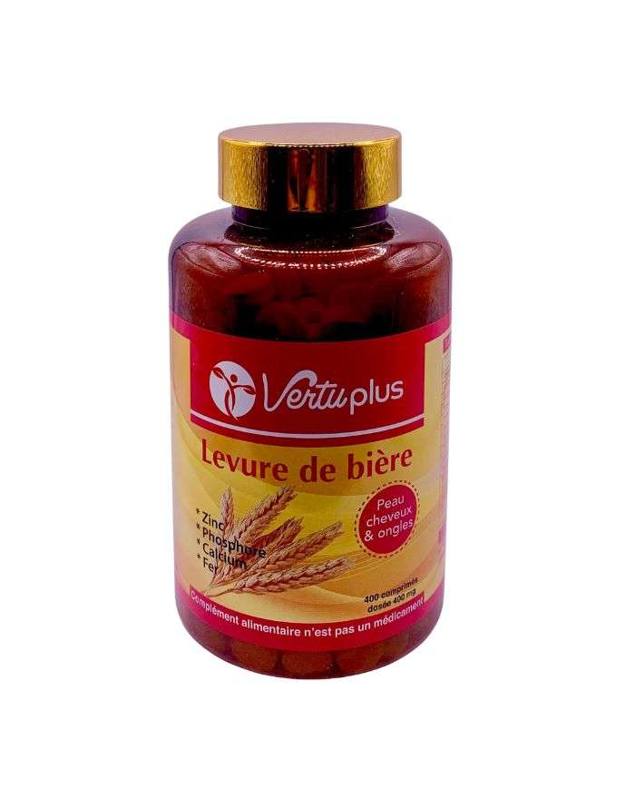 Vertuplus Levure de Biere Peau Cheveux et Ongles 400 Comprimés Vertu Plus