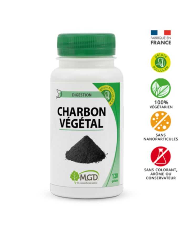 Mgd Charbon Végétal Active 120 Gélules Mgd Nature