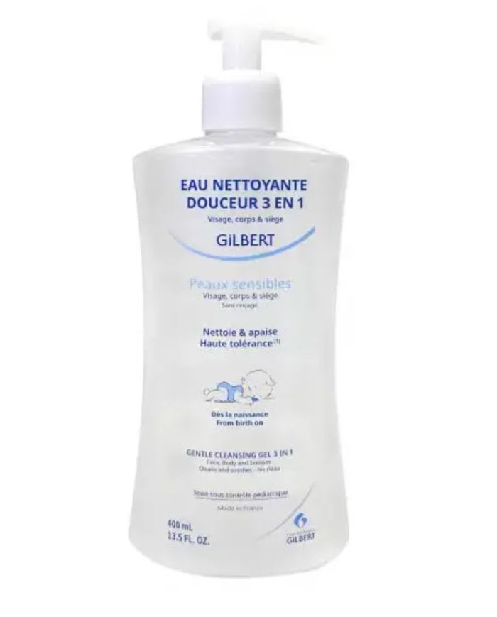 Eau Nettoyante Douceur 3 en 1 Bébé 400 ml Gilbert
