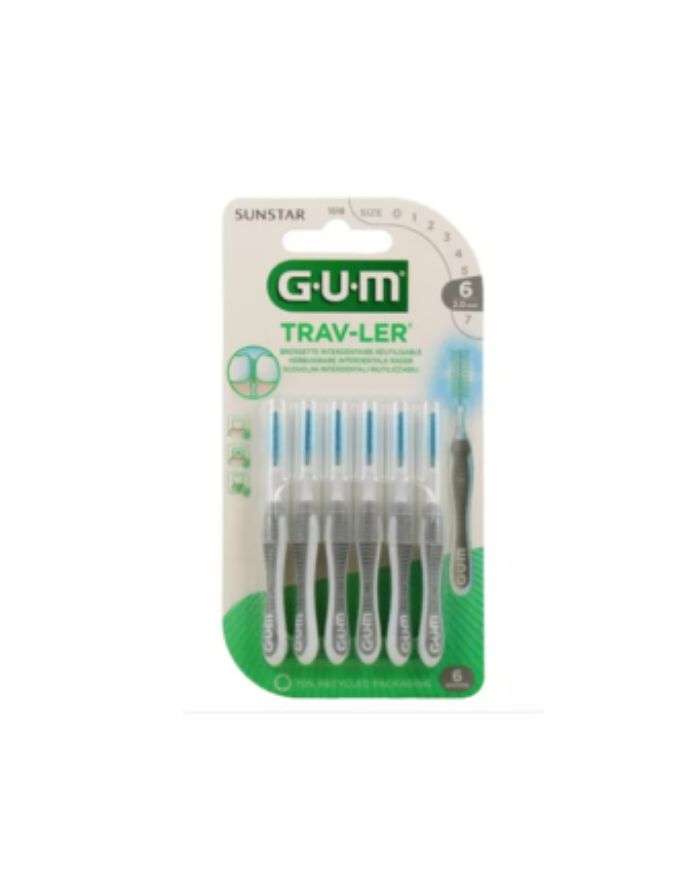 Travler Brosse Interdentaire 2.0 Mm Pack de 6 Ref1618 GUM